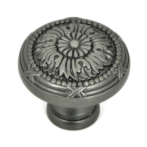 CP2020-WEN   Weathered Nickel Floral Cabinet Knob