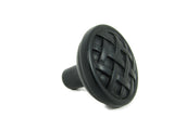 CP28-MB   Matte Black Basket Weave Cabinet Knob