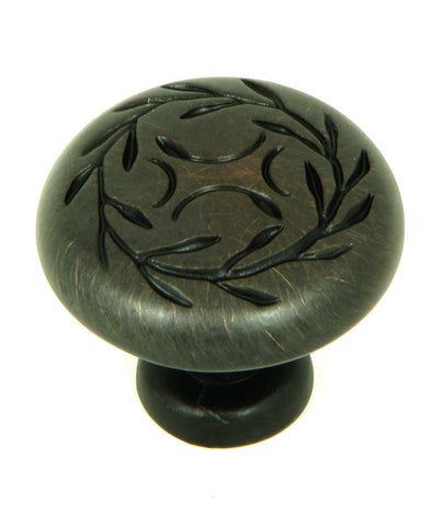 CP3041-OB   Oil Rubbed Bronze Leaf Cabinet Knob