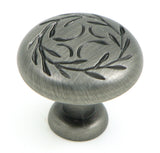 CP3041-WEN Weathered Nickel Leaf Cabinet Knob