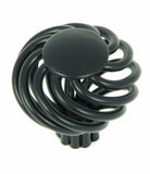 CP38-MB   The Matte Black Cornwall Birdcage Cabinet Knob