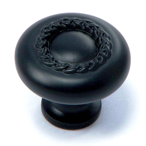 CP3027-MB   Matte Black Rope Cabinet Knob