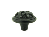 CP82115-BA   Antique Black Cross Flory Cabinet Knob