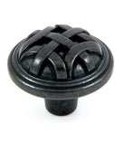 CP82115-BA   Antique Black Cross Flory Cabinet Knob